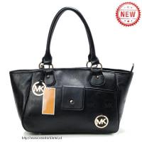 michael kors logo monogram klein zwart bakken Tassen Replica fj781235